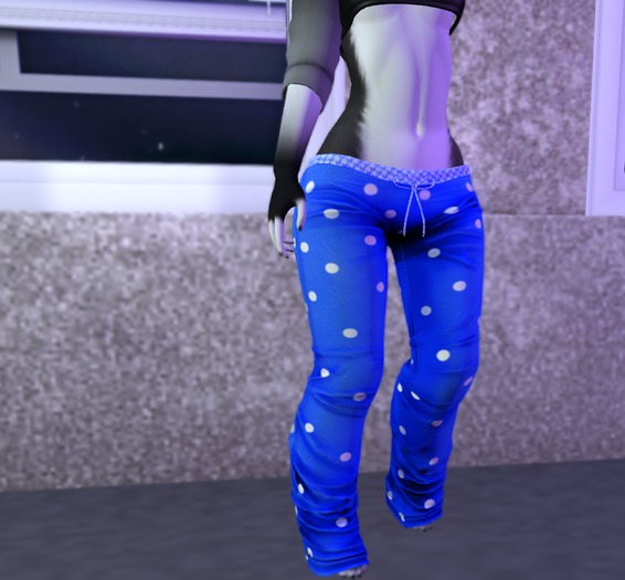 Jammie Bottoms - Dark Blue Polkadots
