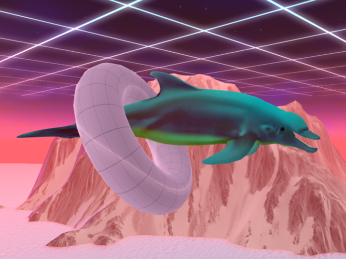 3DM Dolphin - Seapunk Dolphin mod + bonus shape