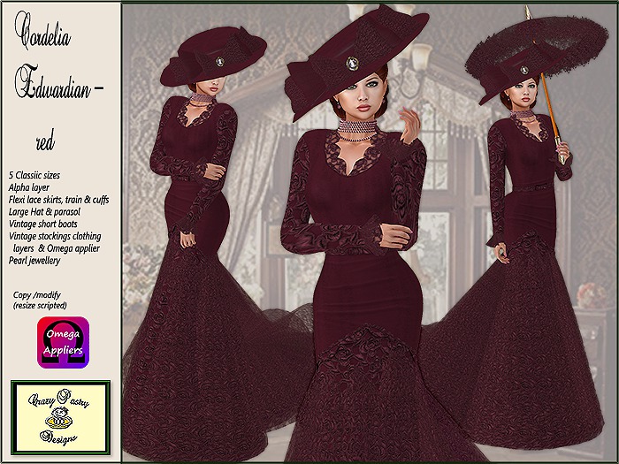 Crazy Pastry Designs Cordelia Edwardian Ensemble - red