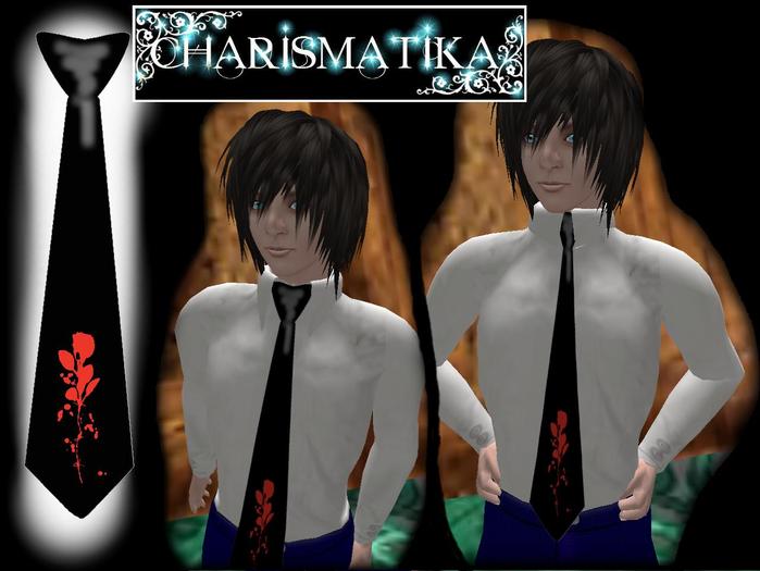 *Charismatika* Bound- Necktie - Red Rose
