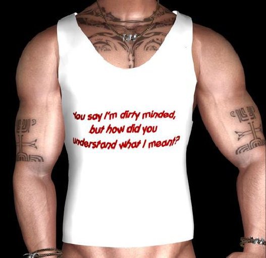 signature dirty minded tank white