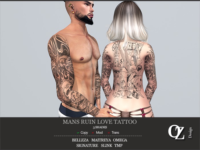 Oz Design : Mans Ruin Love Tattoo