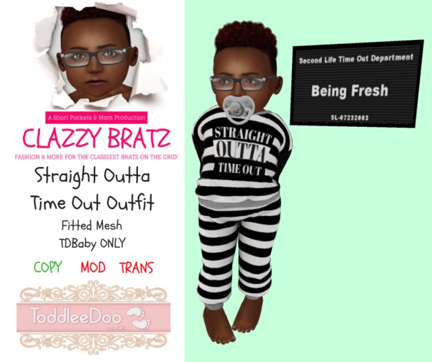 Straight Outta Time Out Outfit - TDBaby