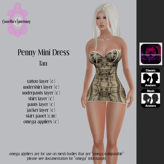 ::C S:: Penny Mini Dress Tan