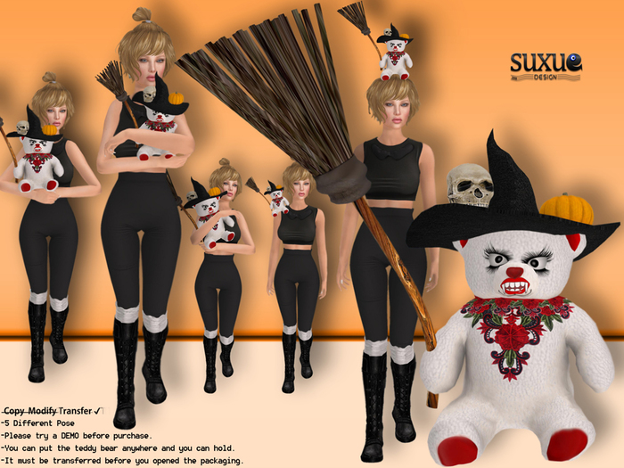 [SuXue Mesh] Halloween Teddy Bear BadGirl - Resize - DEMO