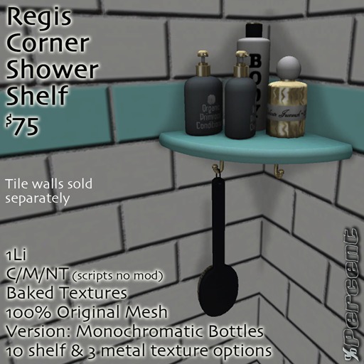 % Regis Shower Shelf (mono) *MESH*