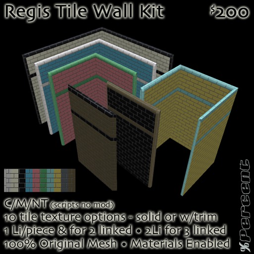 % Regis Wall Set *MESH*