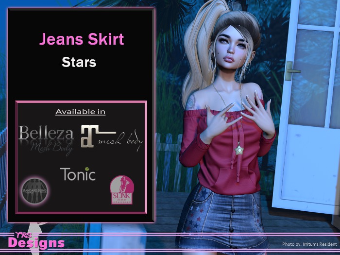 Jeans Skirt Stars