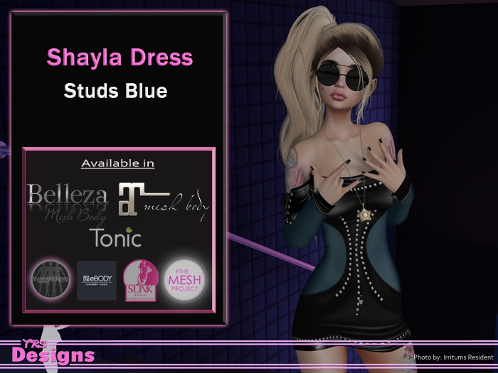 Shayla Dress Studs Blue
