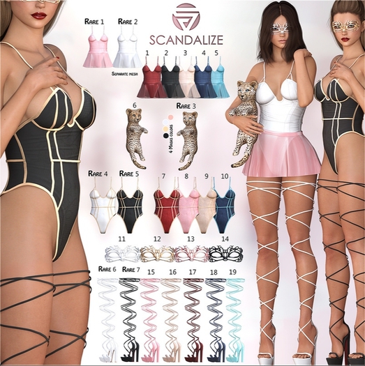 Scandalize.SEDUCTION.Outfit Black. Hourglass