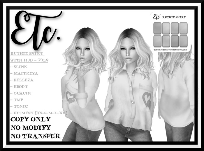 DEMO Etc. Ruthie Shirt - WITH HUD