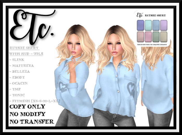 Etc. Ruthie Shirt - WITH HUD