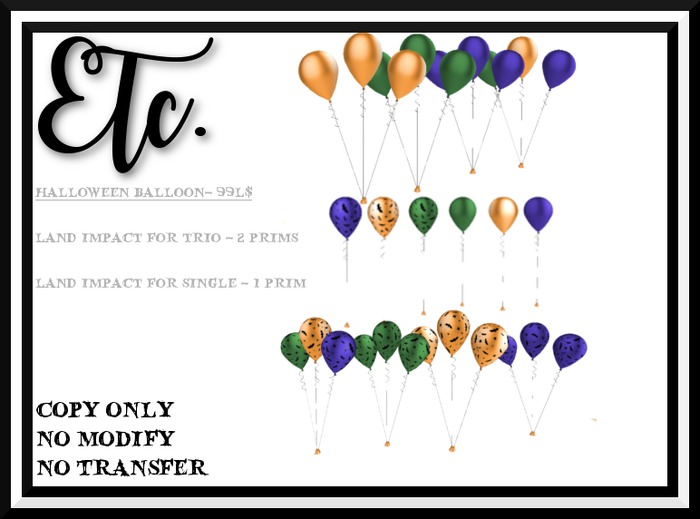 Etc. Halloween Balloons