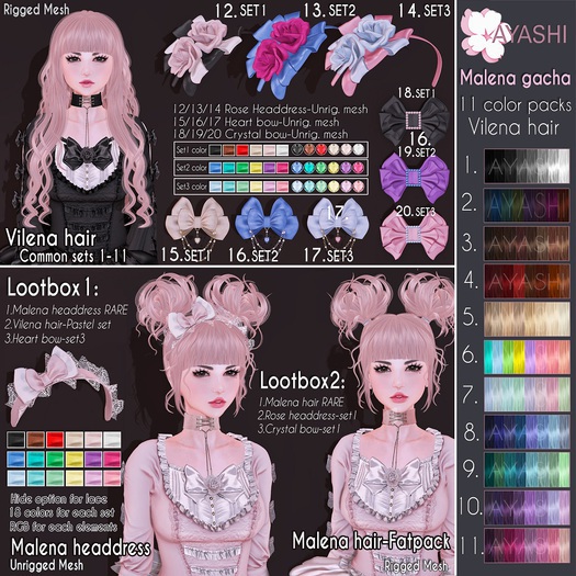 #19[^.^Ayashi^.^] Crystal bow-Set2