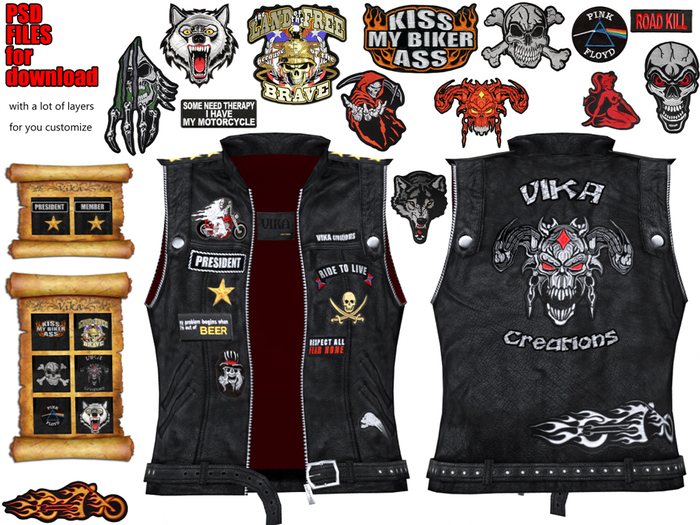 Biker vest customizable - female version