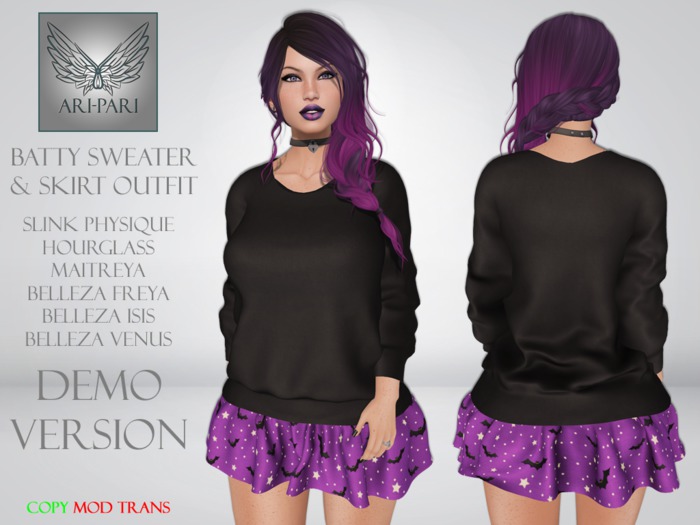 [Ari-Pari] Batty Sweater & Skirt (DEMO)