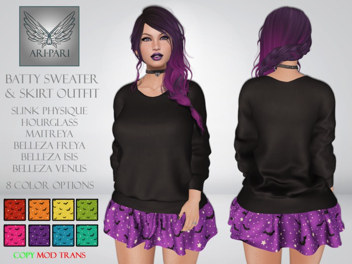 [Ari-Pari] Batty Sweater & Skirt