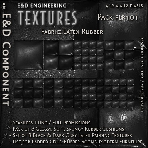 [FLR101] 8 Charcoal Grey Latex Textures Gray Latex Textures Gray Latex Cushion Textures by E&D ENGINEERING