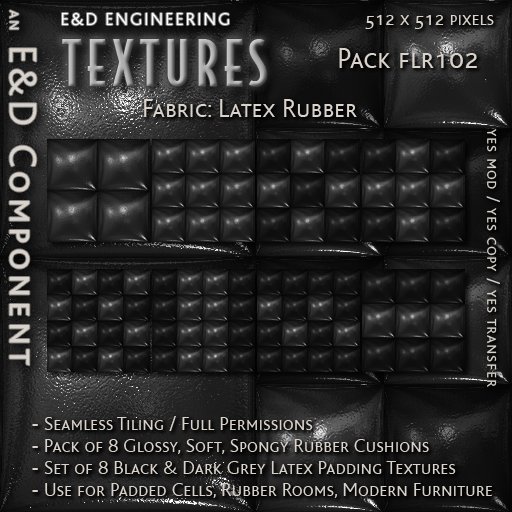 [FLR102] 8 Charcoal Grey Latex Textures Gray Latex Textures Gray Latex Cushion Textures by E&D ENGINEERING