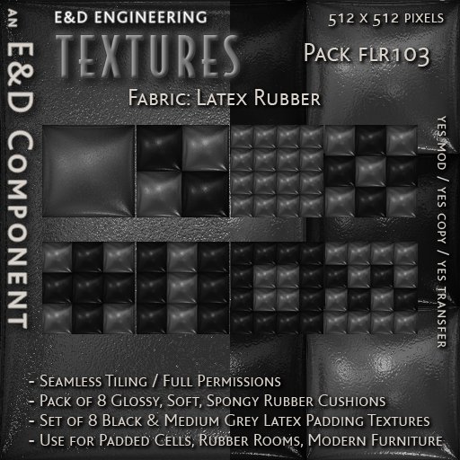 [FLR103] 8 Charcoal Grey Latex Textures Gray Latex Textures Gray Latex Cushion Textures by E&D ENGINEERING