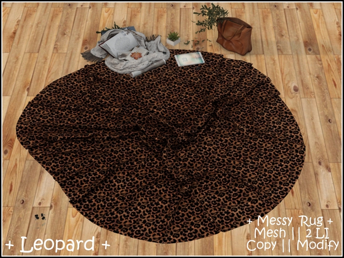 || When I'm Bored || Messy Mesh Rug || Leopard