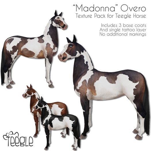 [Teegle] "Madonna" Overo Skin for Teegle Horse