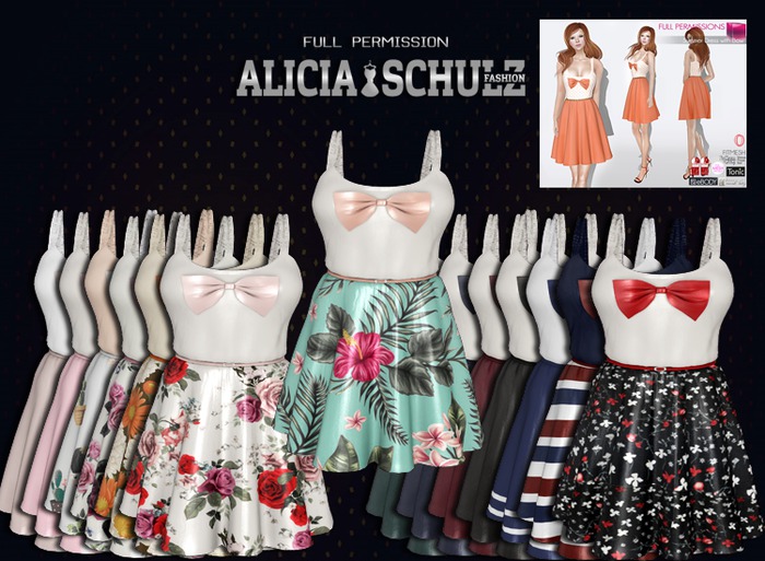 [Alicia Schulz] Texture for MI962565 Summer Dress with Bow SETF