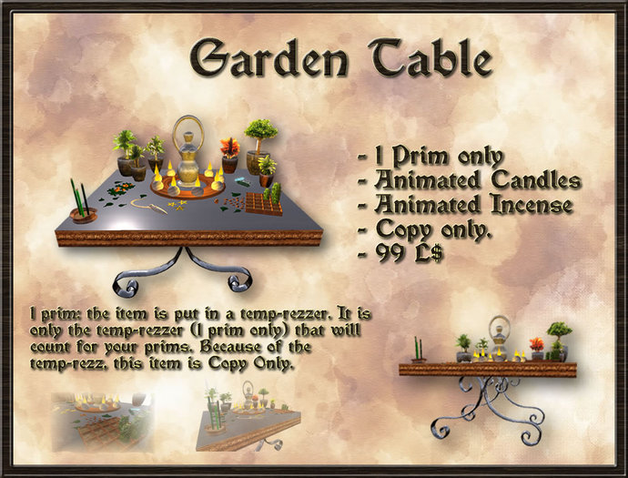 ***TG*** Goddess Gardentable