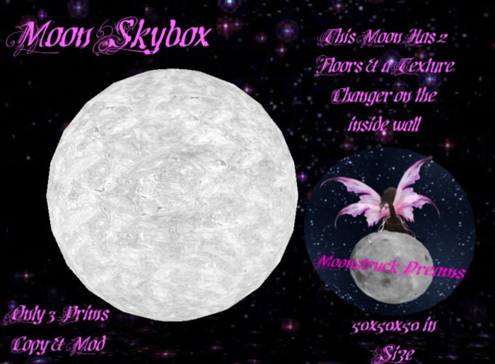 Moon Skybox Med with a Texture Changer only 3 prims