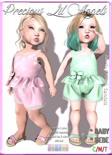PLA - AMELIA Outfit & Sandals BLUE