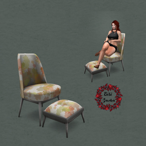 ~GD~ Stesson Chair & Stool - Foliage