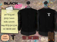 < SP > Junior Varsity Jacket for Tweenster - Black