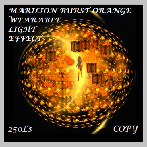 #MARILION BURST ORANGE ~  WEARABLE L LIGHT EFFECT BOXED