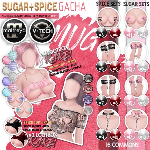Mug - Sugar+Spice Gacha - #8 Spice Red Anklecuffs