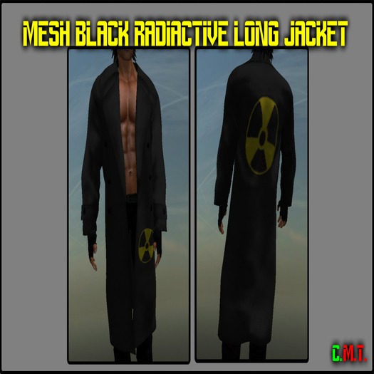 mesh black radiactive  long jacket