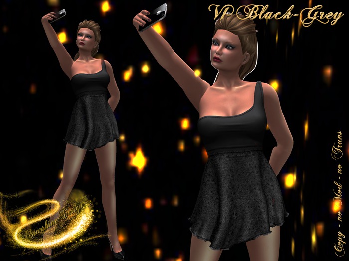 ~✯SD✯~ F032 Dress [Black Grey]