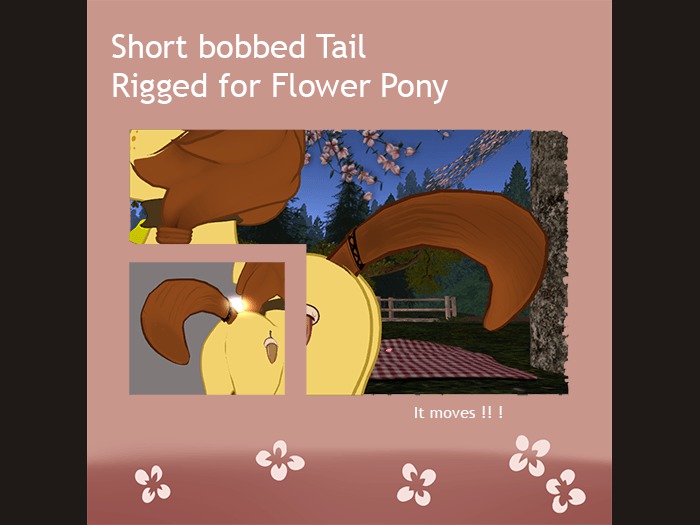 [N] Flower  Pony Cropped Tail