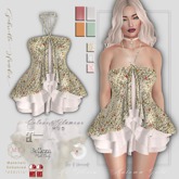 ♥.::GH::♥. Ms Olivia Silk Ruffled Dress - Autumn Gold 