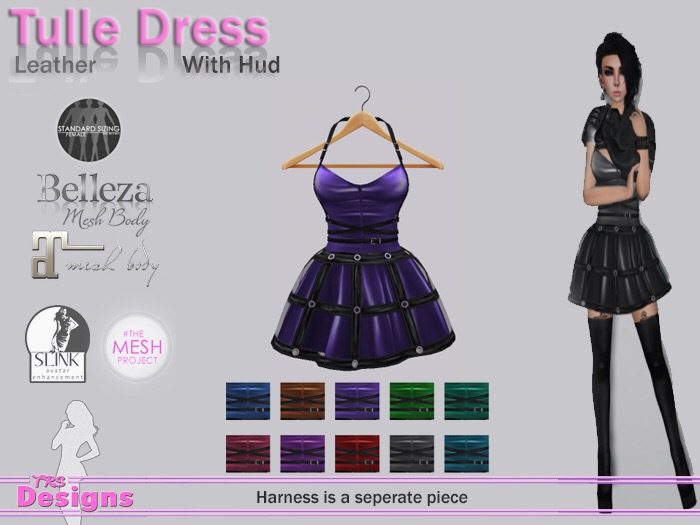 Tulle Dress With Hud Leather