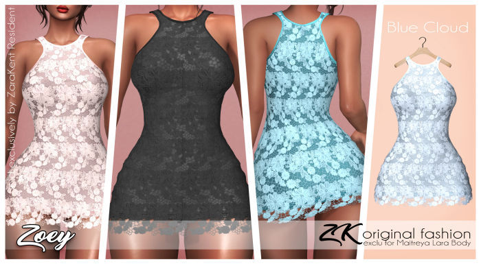 -:zk:- Zoey Dress Blue Cloud-Add me