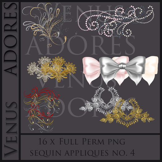 FULL PERM TEXTURE PACK - Sequin Appliques No. 4
