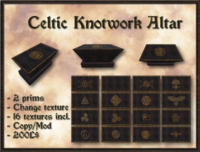 ***TG*** Celtic Knotwork Altar (Texture changing)