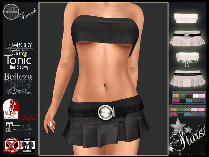 Stars - Maitreya top & skirt, Tonic, eBody, Physique, Hourglass, Belleza - Veronica