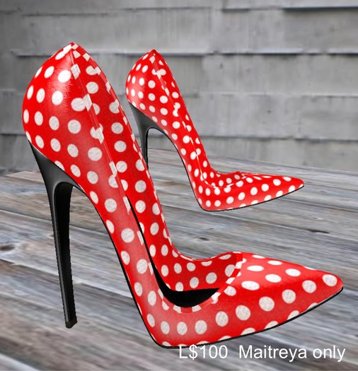 Red Polkadot Stilettos