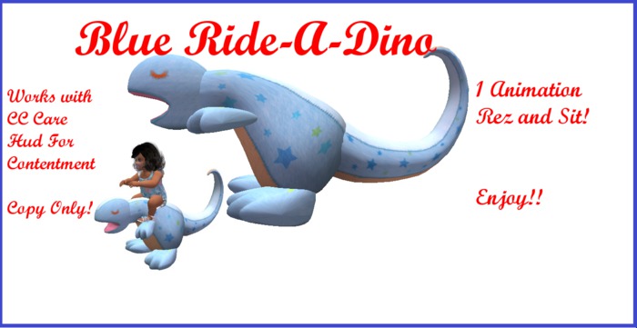Blue Ride-A-Dino