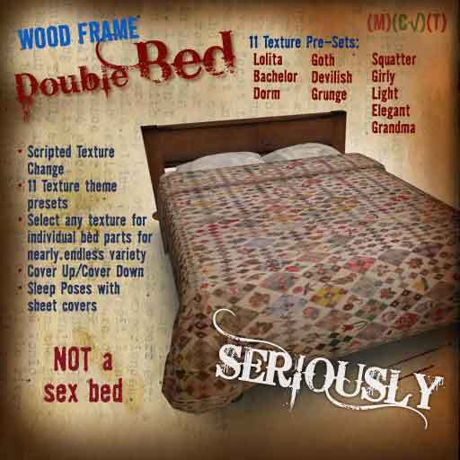 =Seriously!= Wood Frame Double Bed