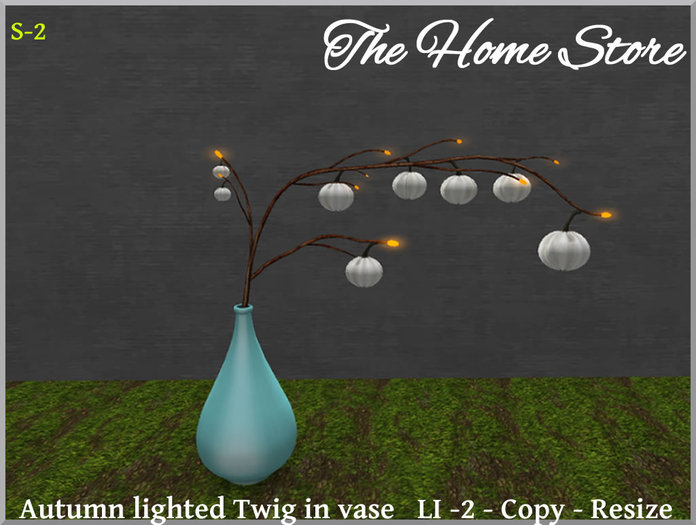 Autumn Decor - AutumnLightedTwiginvase - Autumn Decor