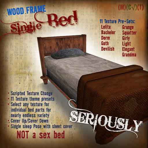 =Seriously!= Wood Frame Single Bed