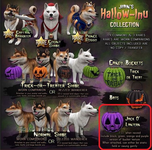 JIAN Hallow-Inu :: Candy Bucket Jack o' Lantern (BOX)