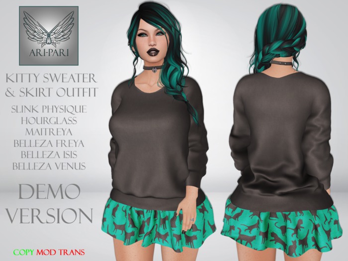[Ari-Pari] Kitty Sweater & Skirt (DEMO)
